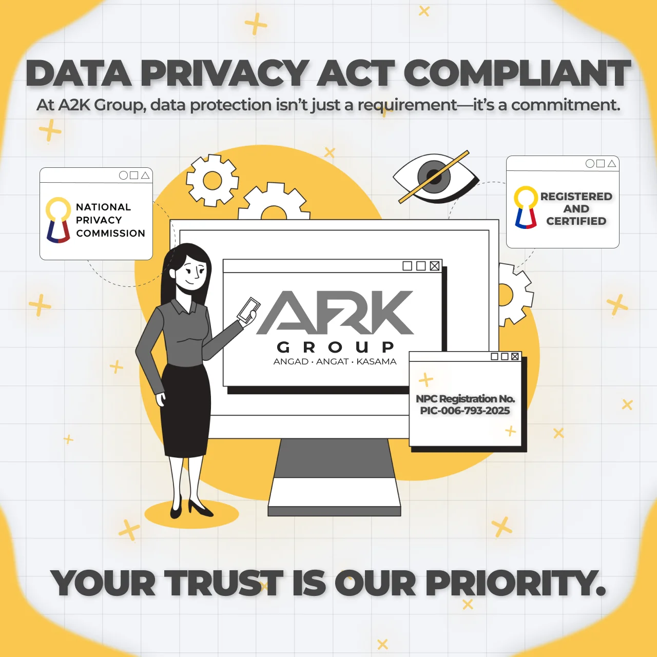 Did you know that A2K Group is fully compliant with the Data Privacy Act of 2012?